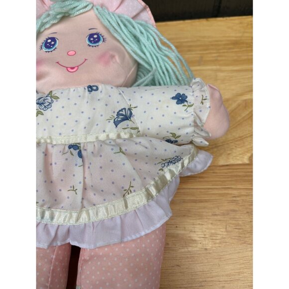 Holly Mine 1987 Plush Doll With Pink Polka Dot Outfit & Mint Green Hair 15" - Picture 4 of 14